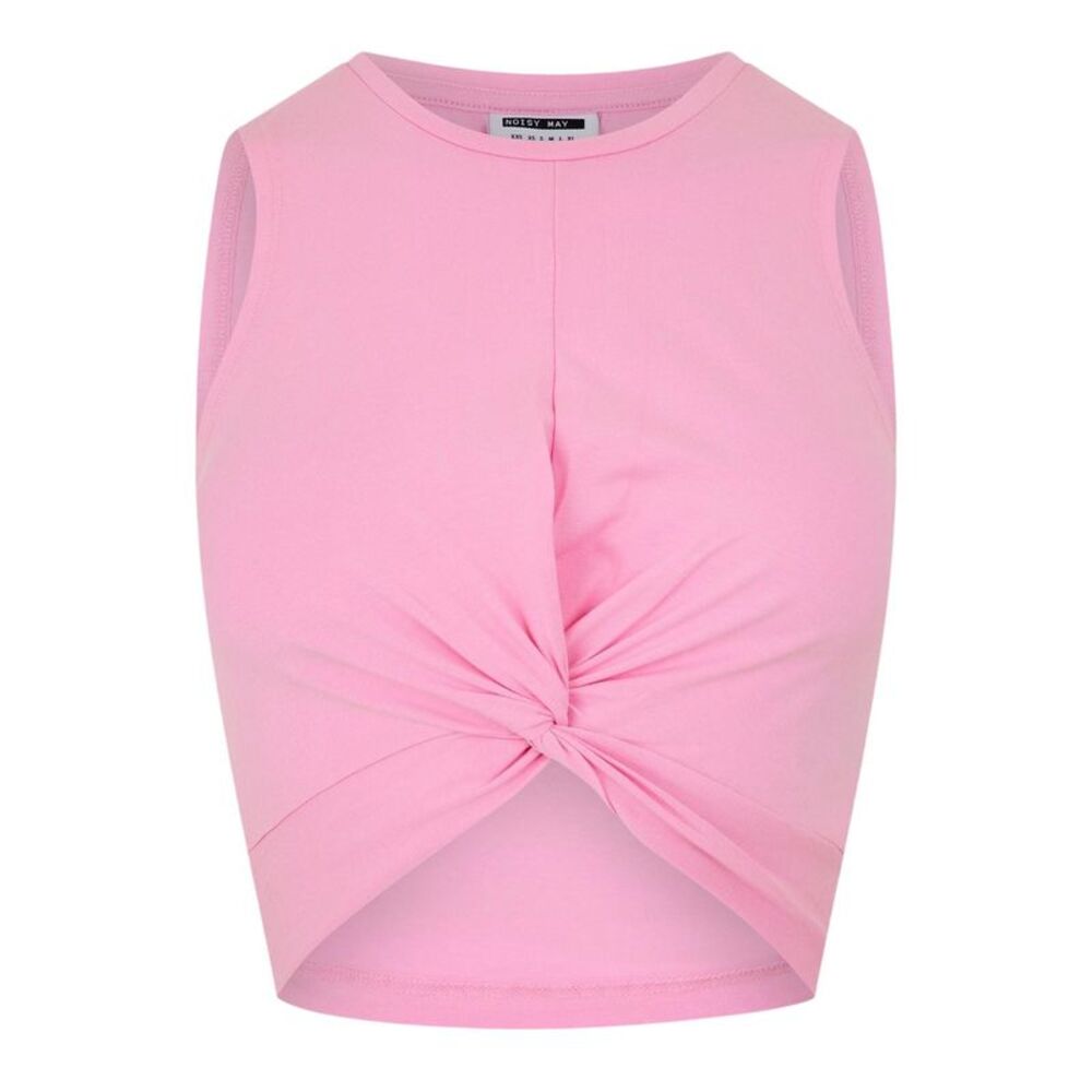 Noisy May Womens/Ladies Knotted Sleeveless Crop Top / Bonbon